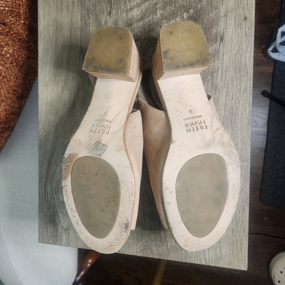 EILEEN FISHEE | Nude Mesh & Suede Heels Size: 8 - Picture 4 of 8